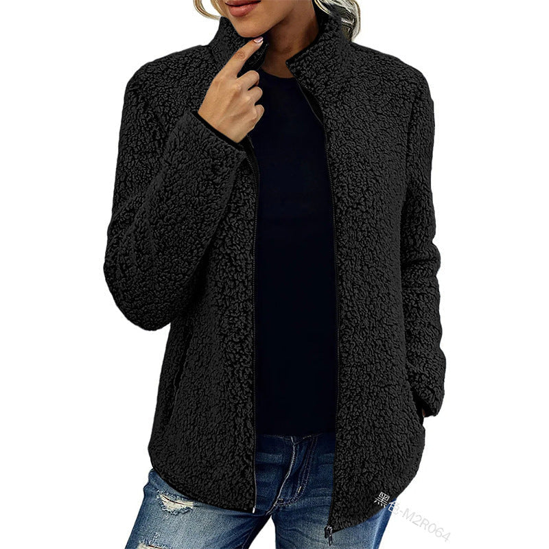 Women's Jacket with Zip and Stand-Up Collar for Casual Comfort - 2 - London-stylehouse.com
