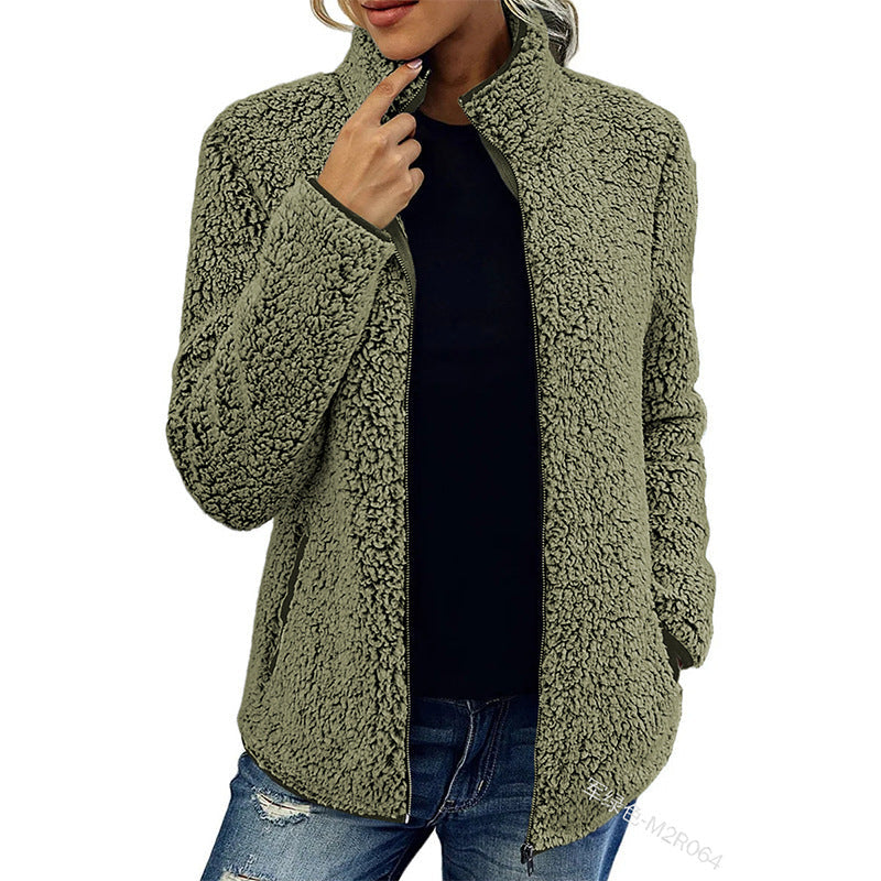Women's Jacket with Zip and Stand-Up Collar for Casual Comfort - 4 - London-stylehouse.com