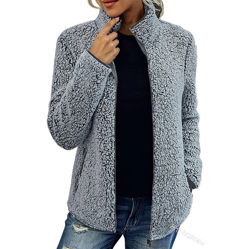 Women's Jacket with Zip and Stand-Up Collar for Casual Comfort - 5 - London-stylehouse.com
