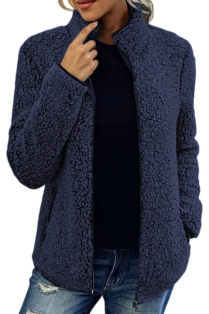 Women's Jacket with Zip and Stand-Up Collar for Casual Comfort - 6 - London-stylehouse.com