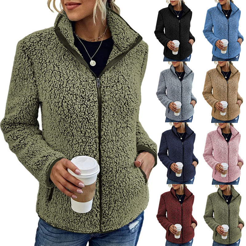 Women's Jacket with Zip and Stand-Up Collar for Casual Comfort - 7 - London-stylehouse.com