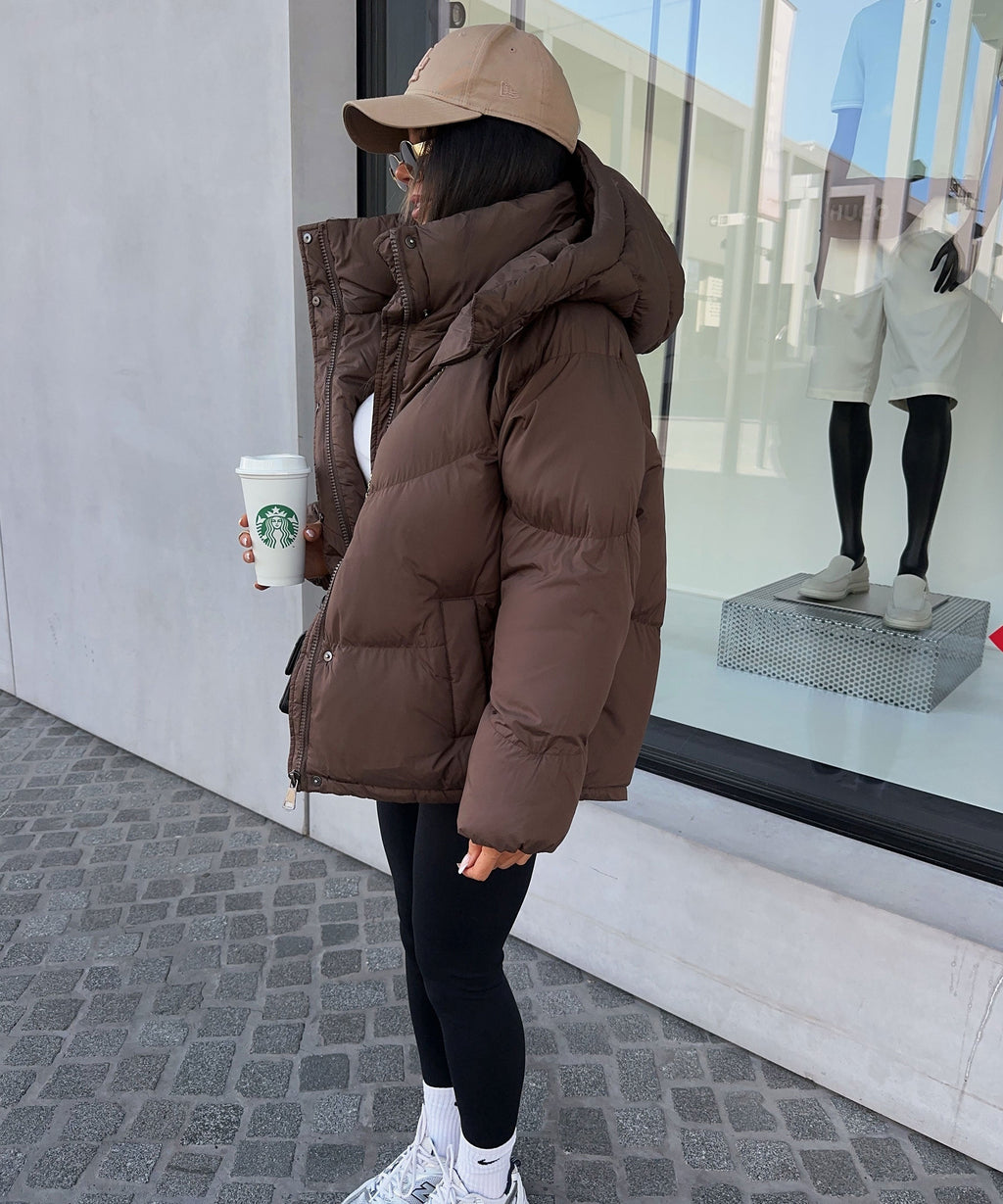 Puffer Jacket Women's Oversized Design with Detachable Hood - 5 - London-stylehouse.com