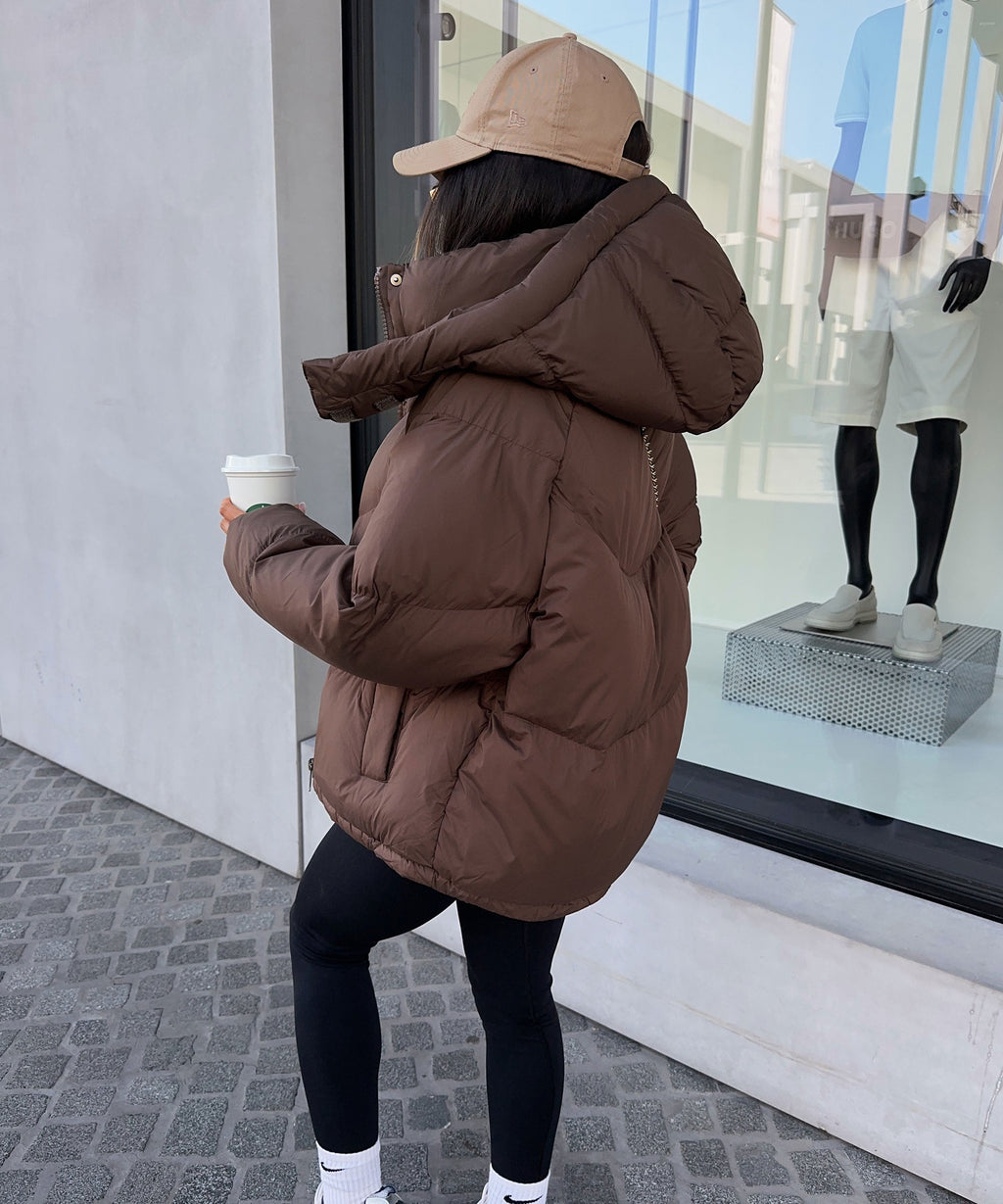 Puffer Jacket Women's Oversized Design with Detachable Hood - 7 - London-stylehouse.com