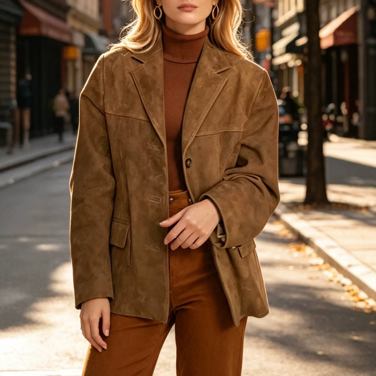 Blazer Jacket Women's Relaxed Fit with Button Detailing - 4 - London-stylehouse.com