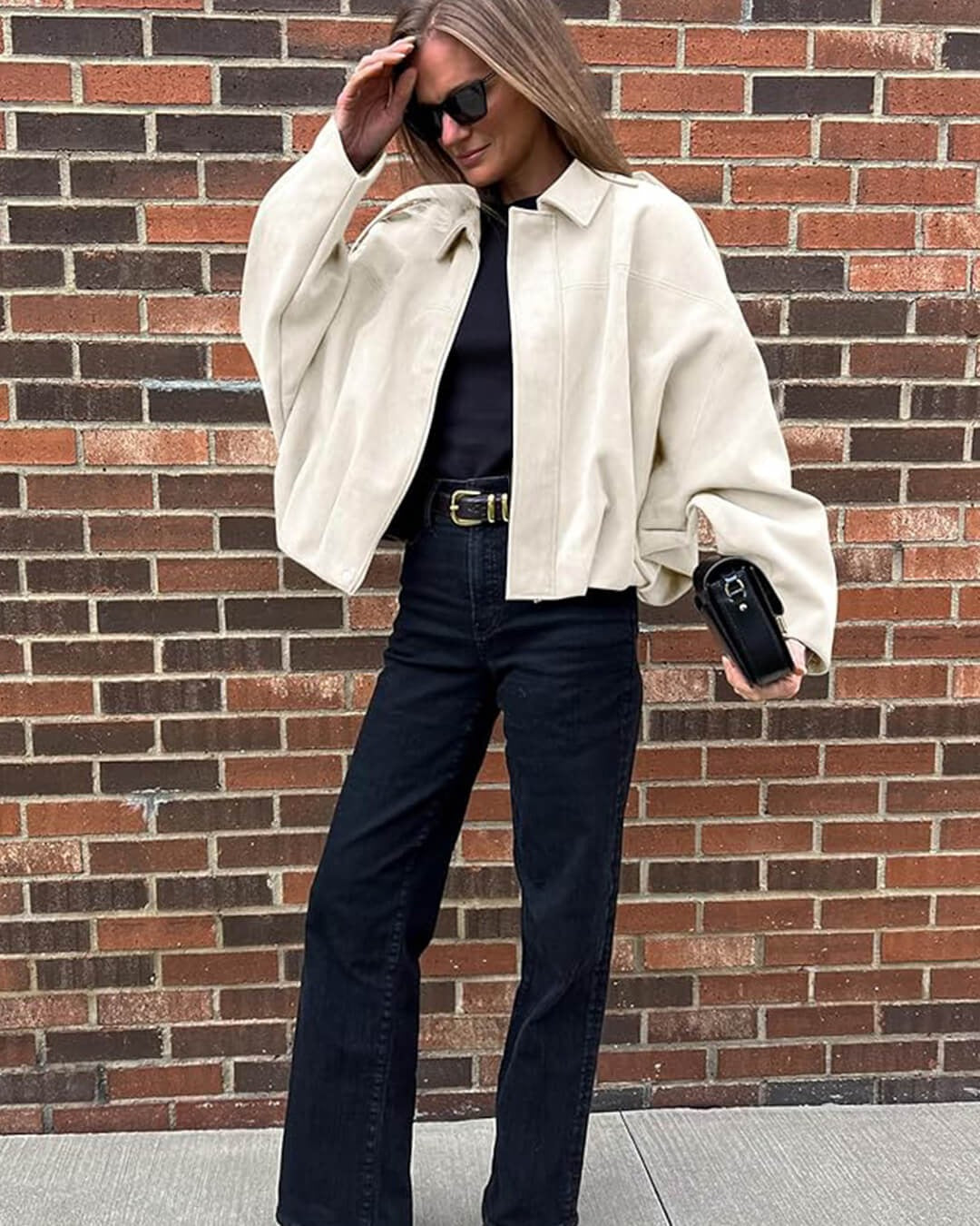 Women's Oversized Jacket with Chic Collar and Relaxed Fit - 14 - London-stylehouse.com