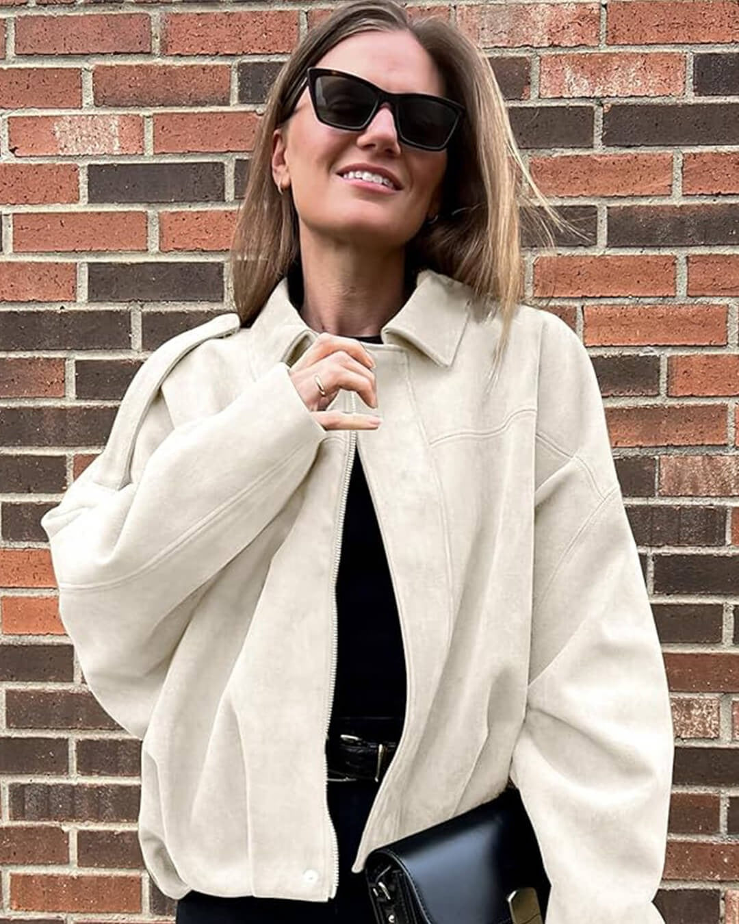 Women's Oversized Jacket with Chic Collar and Relaxed Fit - 15 - London-stylehouse.com