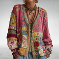 Patchwork Cardigan for Women – Unique Floral Design - 1 - London-stylehouse.com