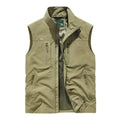 Men's Casual Vest with Functional Pockets and High Neck - 1 - London-stylehouse.com