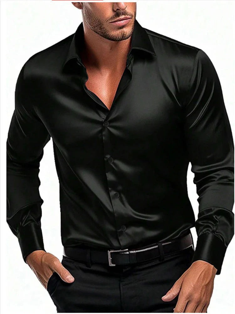 Men's Shirt with Italian Collar and Button Detail in Various Colours - 4 - London-stylehouse.com