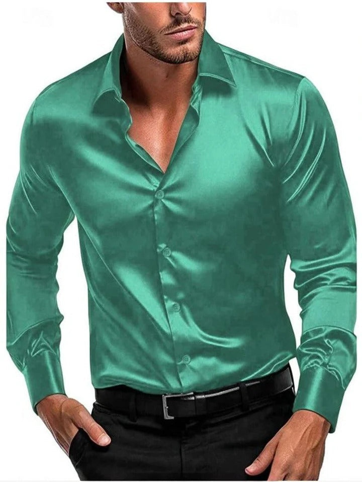 Men's Shirt with Italian Collar and Button Detail in Various Colours - 5 - London-stylehouse.com