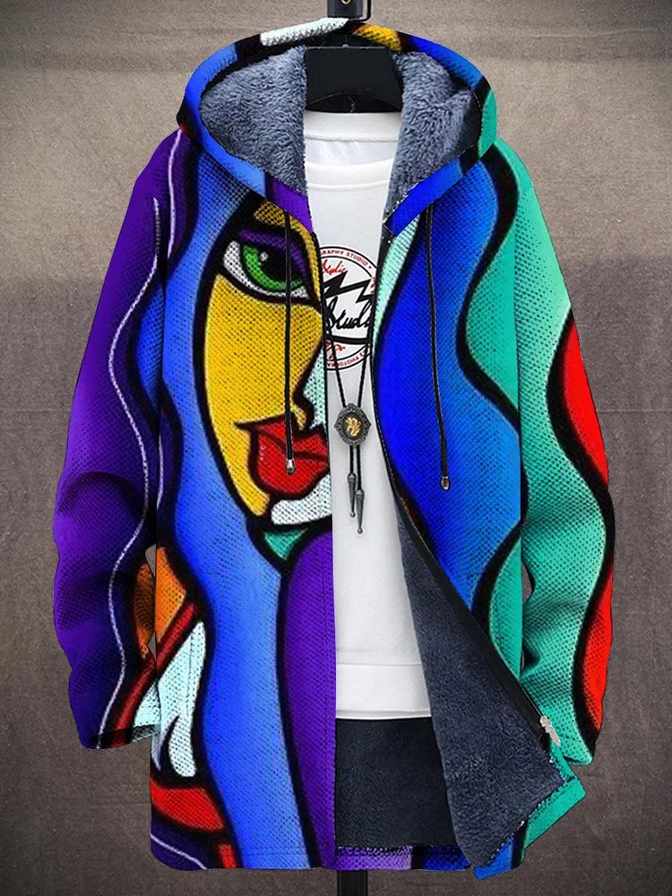 Artistic Women's Jacket with Bold Design and Functional Hood - 1 - London-stylehouse.com