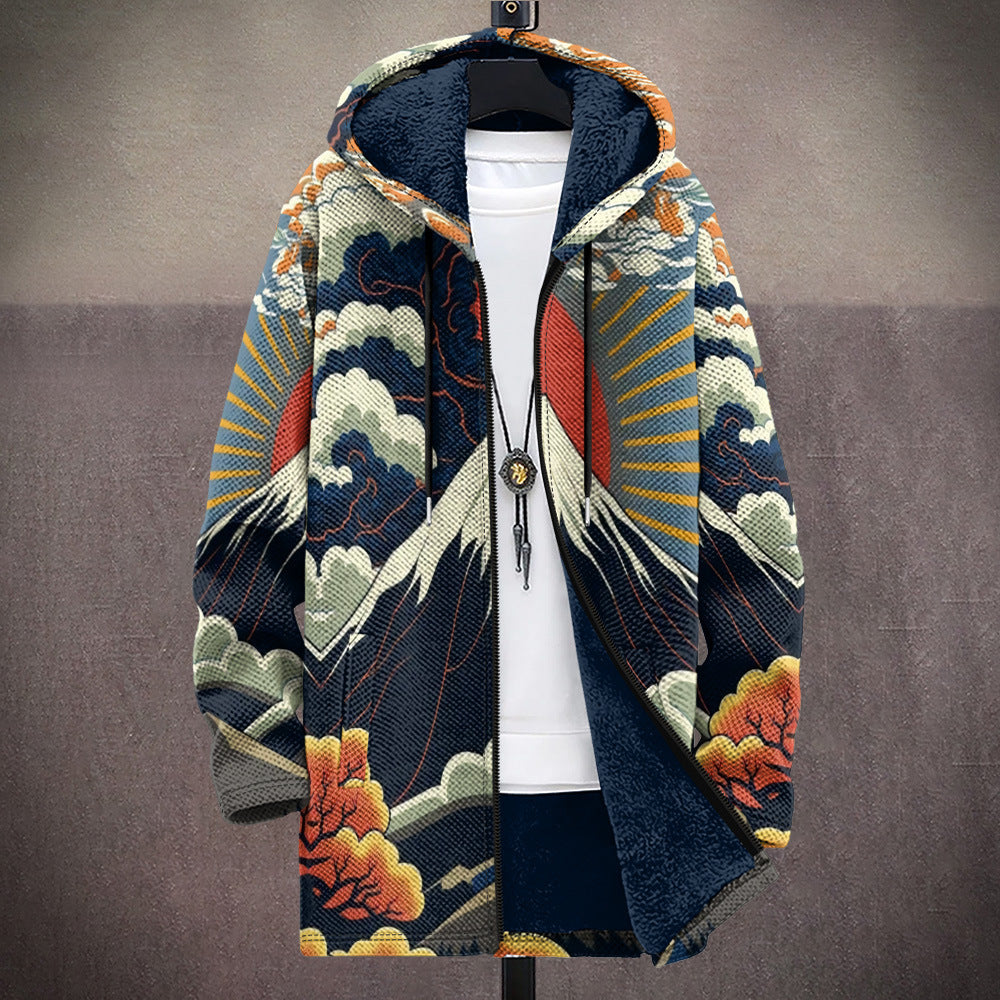 Hooded Cardigan for Women with Relaxed Fit and Unique Artistic Design - 1 - London-stylehouse.com