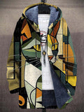 Hooded Casual Hoodie for Women with Unique Cat Art Design - 1 - London-stylehouse.com