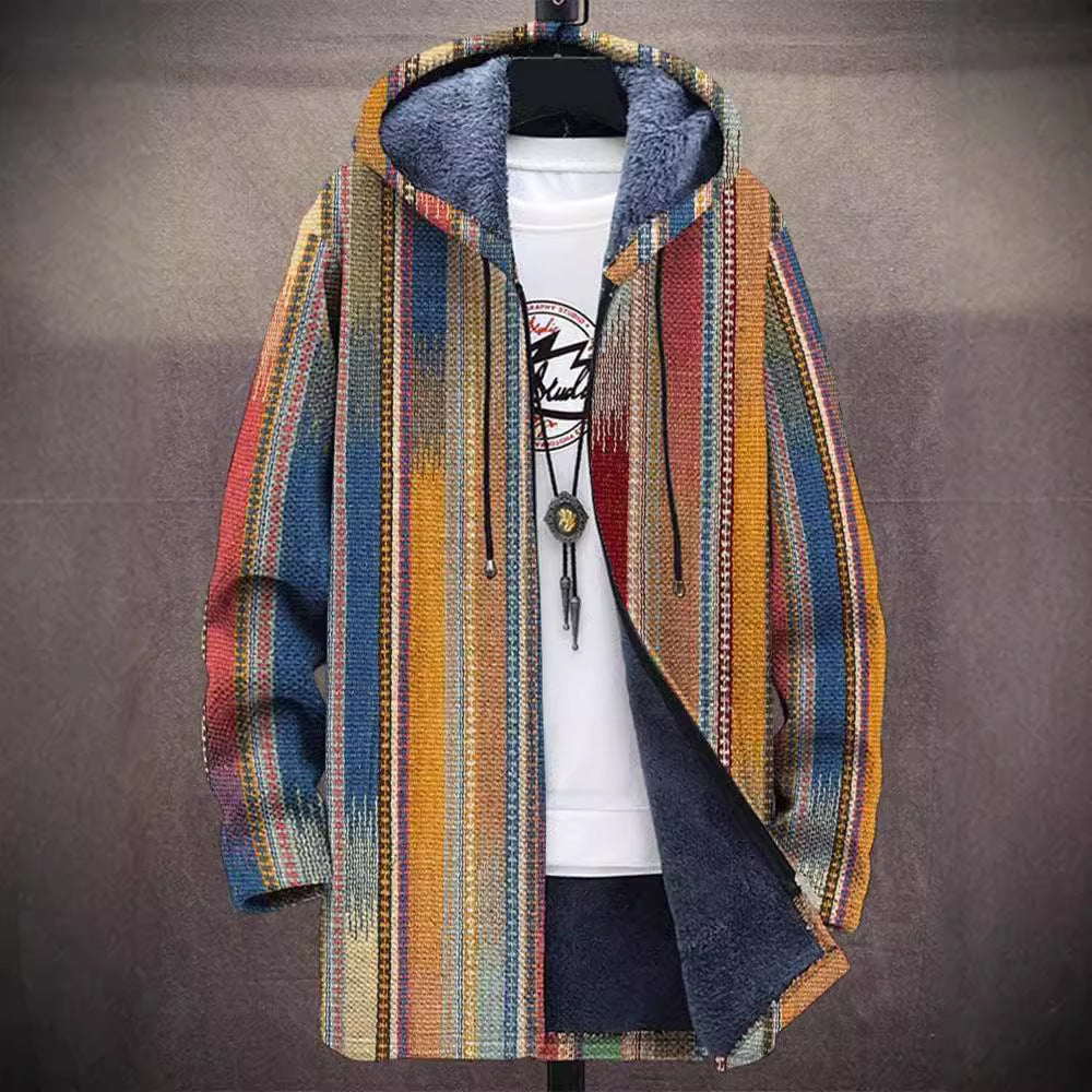 Women's Hooded Jacket with Vibrant Pattern and Relaxed Fit - 2 - London-stylehouse.com