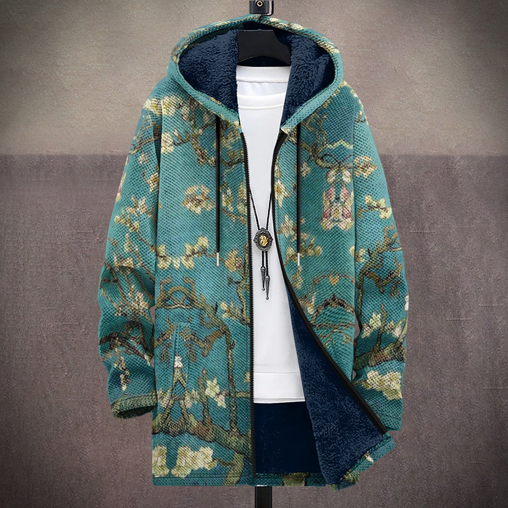 Women's Hooded Jacket with Floral Print and Relaxed Fit - 1 - London-stylehouse.com