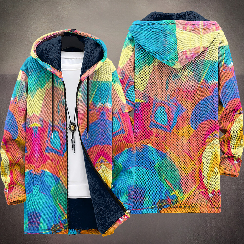 Women's Colourful Hooded Jacket with Relaxed Fit - 2 - London-stylehouse.com