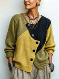 Pullover Women’s Asymmetric Style with Button Detail - 1 - London-stylehouse.com