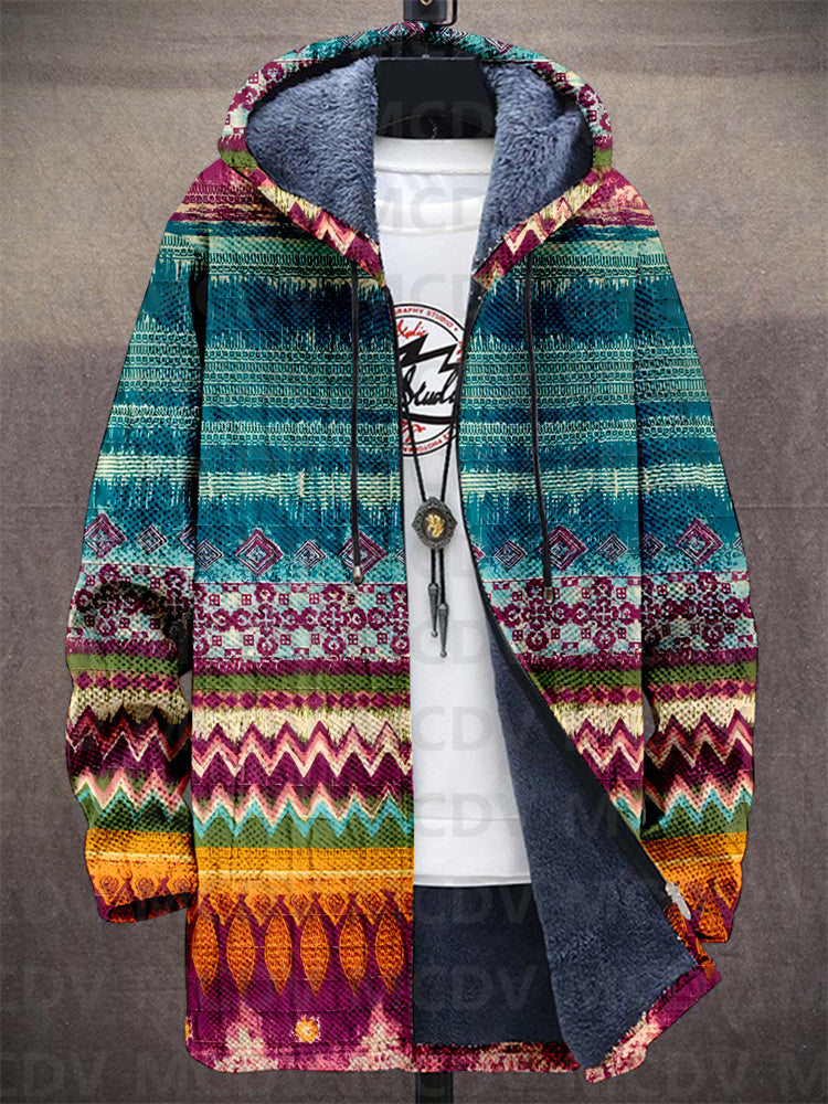 Women's Hooded Jacket with Colourful Pattern and Long Sleeves - 1 - London-stylehouse.com