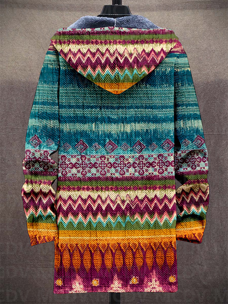 Women's Hooded Jacket with Colourful Pattern and Long Sleeves - 2 - London-stylehouse.com