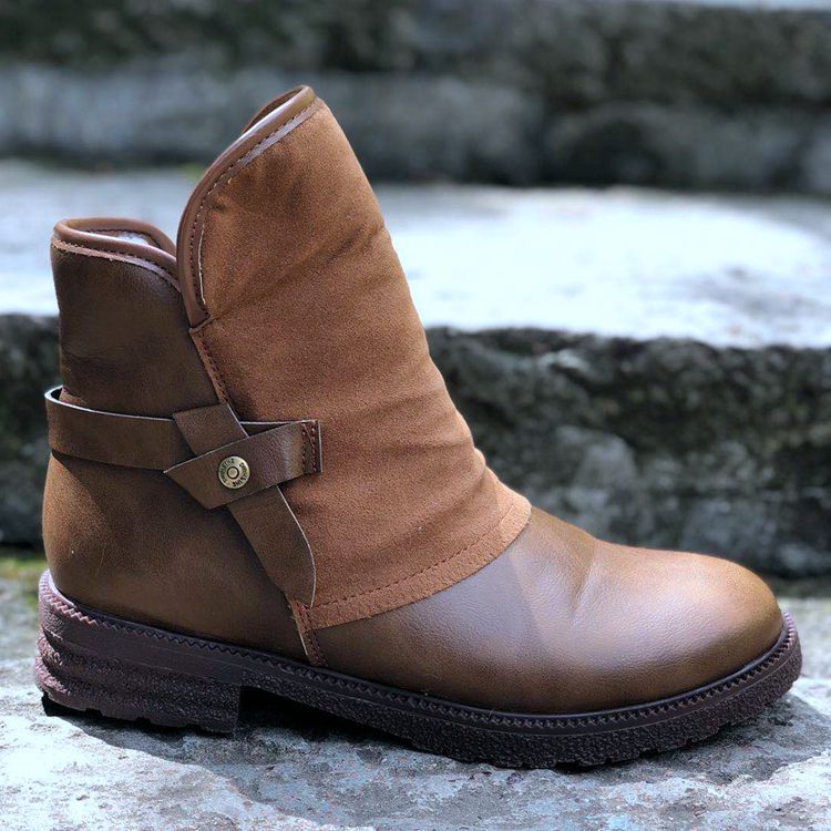 Women's Comfort-Fit Ankle Boots with Adjustable Fastening - 3 - London-stylehouse.com