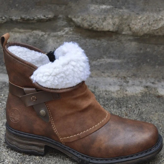 Women's Comfort-Fit Ankle Boots with Adjustable Fastening - 4 - London-stylehouse.com