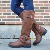 Elegant Women's Knee-Length Boots with Trendy Buckle Feature - 1 - London-stylehouse.com