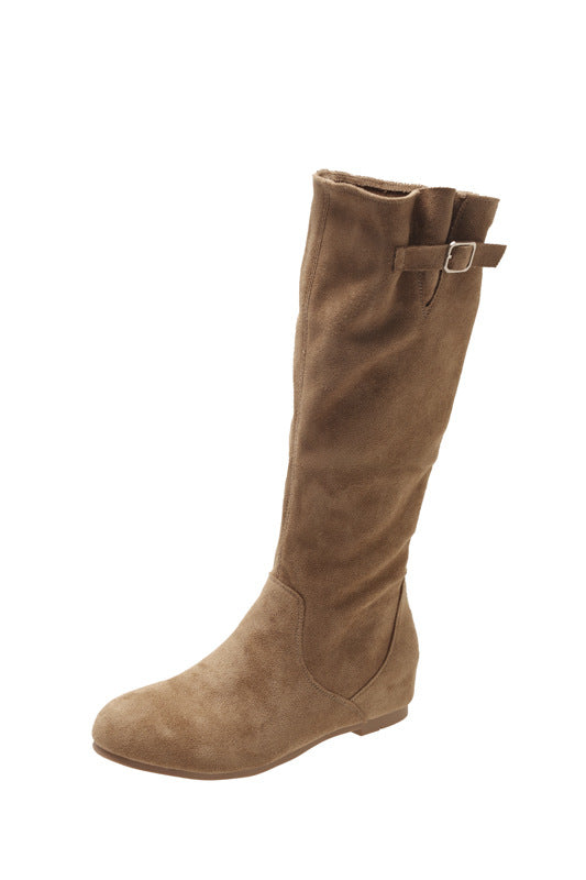 Elegant High-Top Ankle Boots for Ladies Featuring Chic Buckle Fastening - 2 - London-stylehouse.com