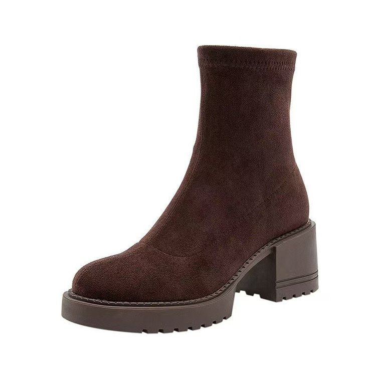 Women's Ankle Boots with Low Top and Stylish Cut-Outs - 7 - London-stylehouse.com