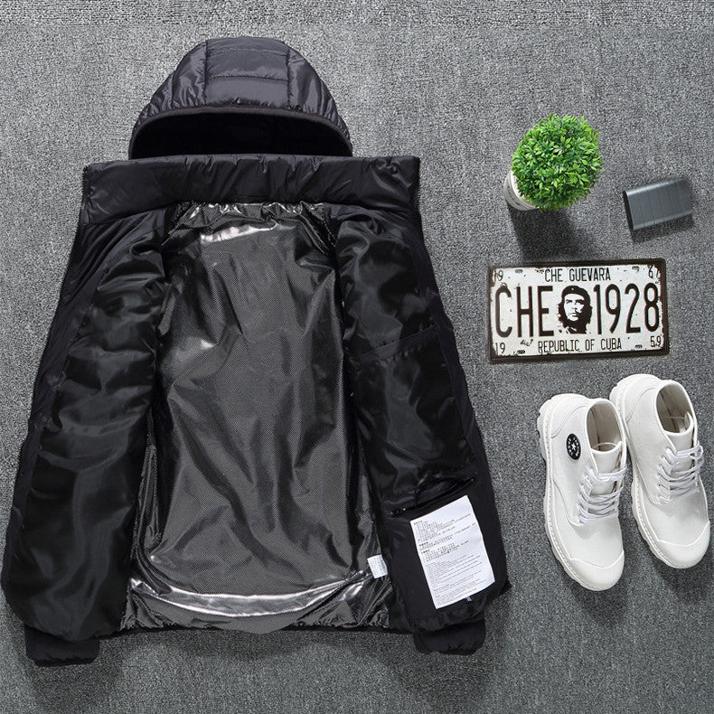 Men's Lightweight Heated Coat with Removable Hood - 2 - London-stylehouse.com