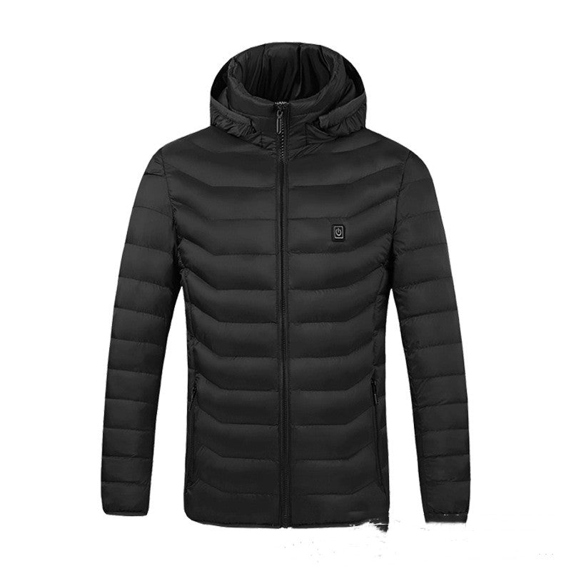Men's Thermal Jacket with Hood and Relaxed Fit - 1 - London-stylehouse.com