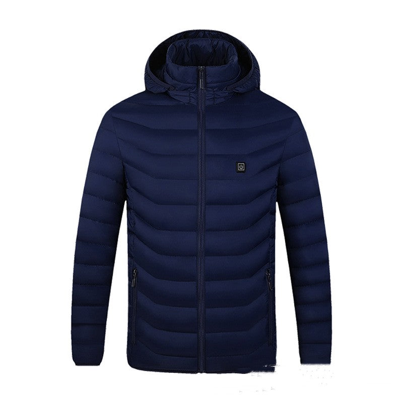 Men's Thermal Jacket with Hood and Relaxed Fit - 4 - London-stylehouse.com