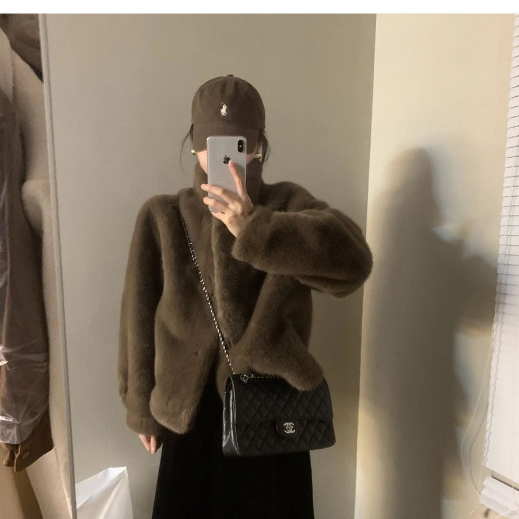 Soft Women’s Jacket with High Collar - 1 - London-stylehouse.com