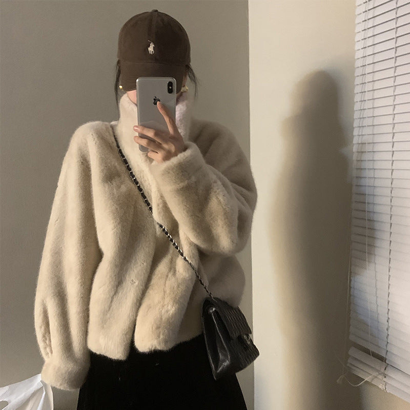Soft Women’s Jacket with High Collar - 3 - London-stylehouse.com