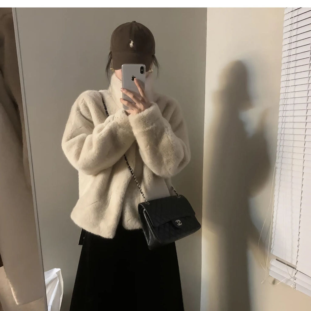 Soft Women’s Jacket with High Collar - 6 - London-stylehouse.com