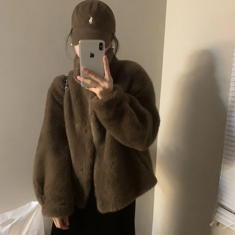 Soft Women’s Jacket with High Collar - 7 - London-stylehouse.com