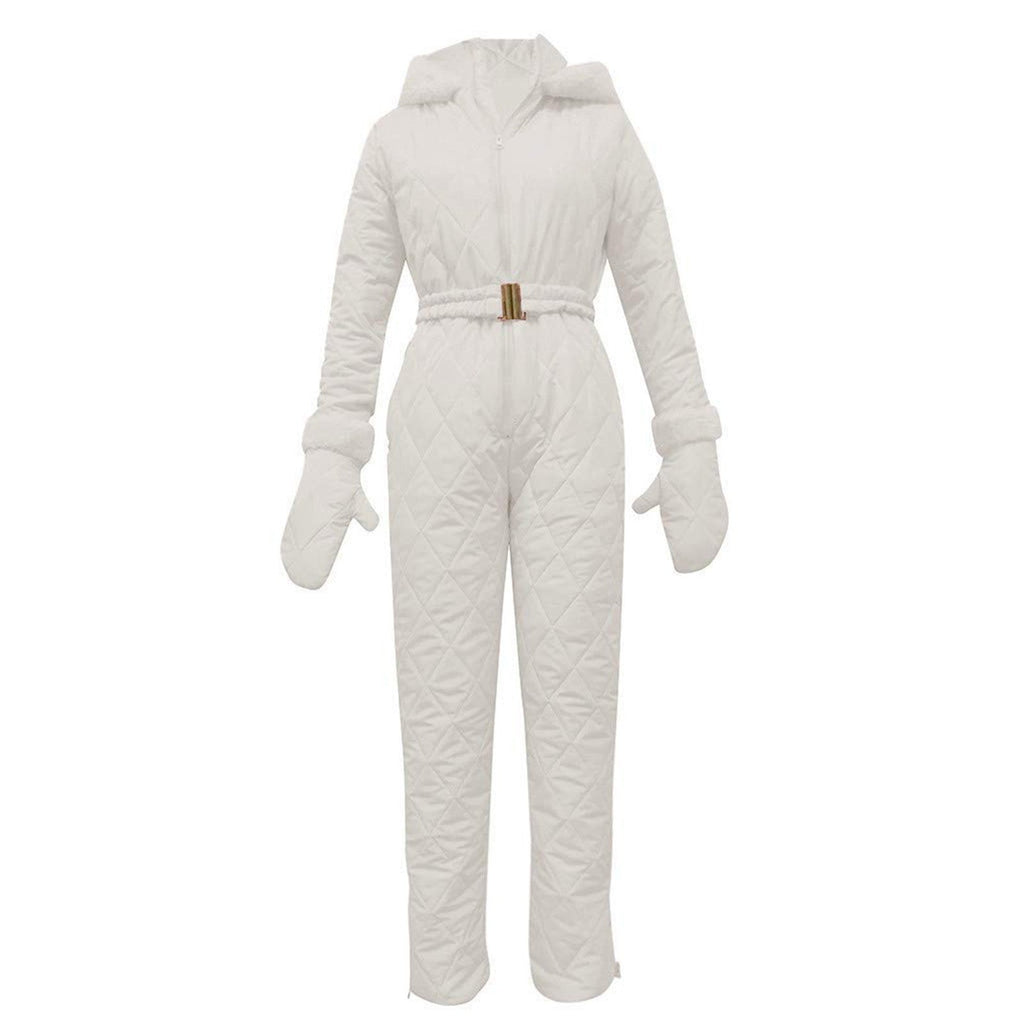Women's Stylish Quilted Jumpsuit with Faux Fur Details - 9 - London-stylehouse.com