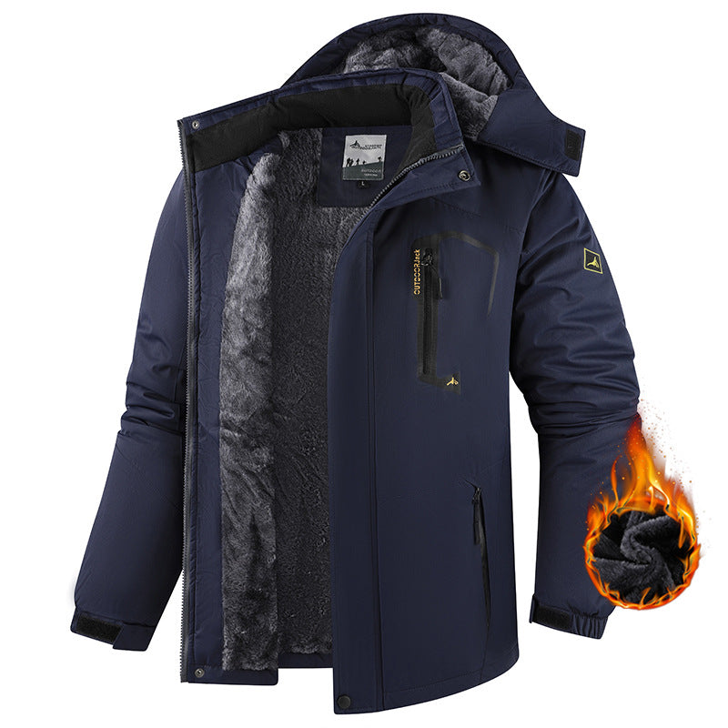 Men's Outdoor Jacket with Removable Hood - 1 - London-stylehouse.com