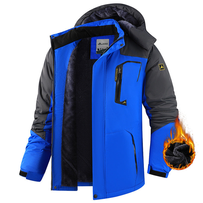 Men's Outdoor Jacket with Removable Hood - 2 - London-stylehouse.com