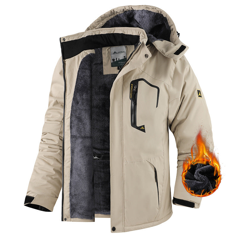 Men's Outdoor Jacket with Removable Hood - 3 - London-stylehouse.com