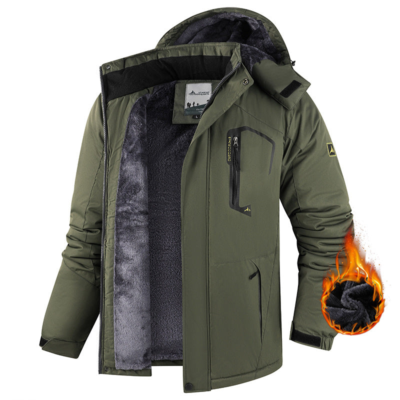Men's Outdoor Jacket with Removable Hood - 5 - London-stylehouse.com