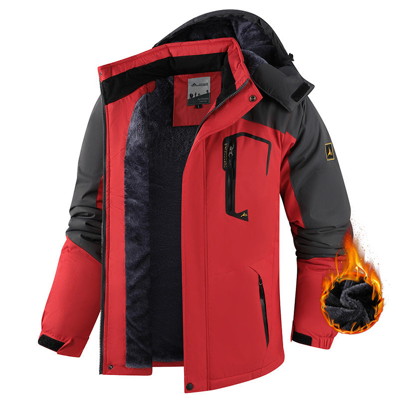 Men's Outdoor Jacket with Removable Hood - 6 - London-stylehouse.com