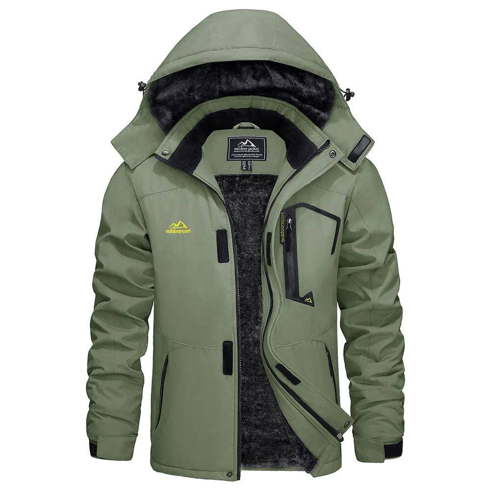 Men's Sleek Winter Jacket with Zip-Off Hood - 3 - London-stylehouse.com