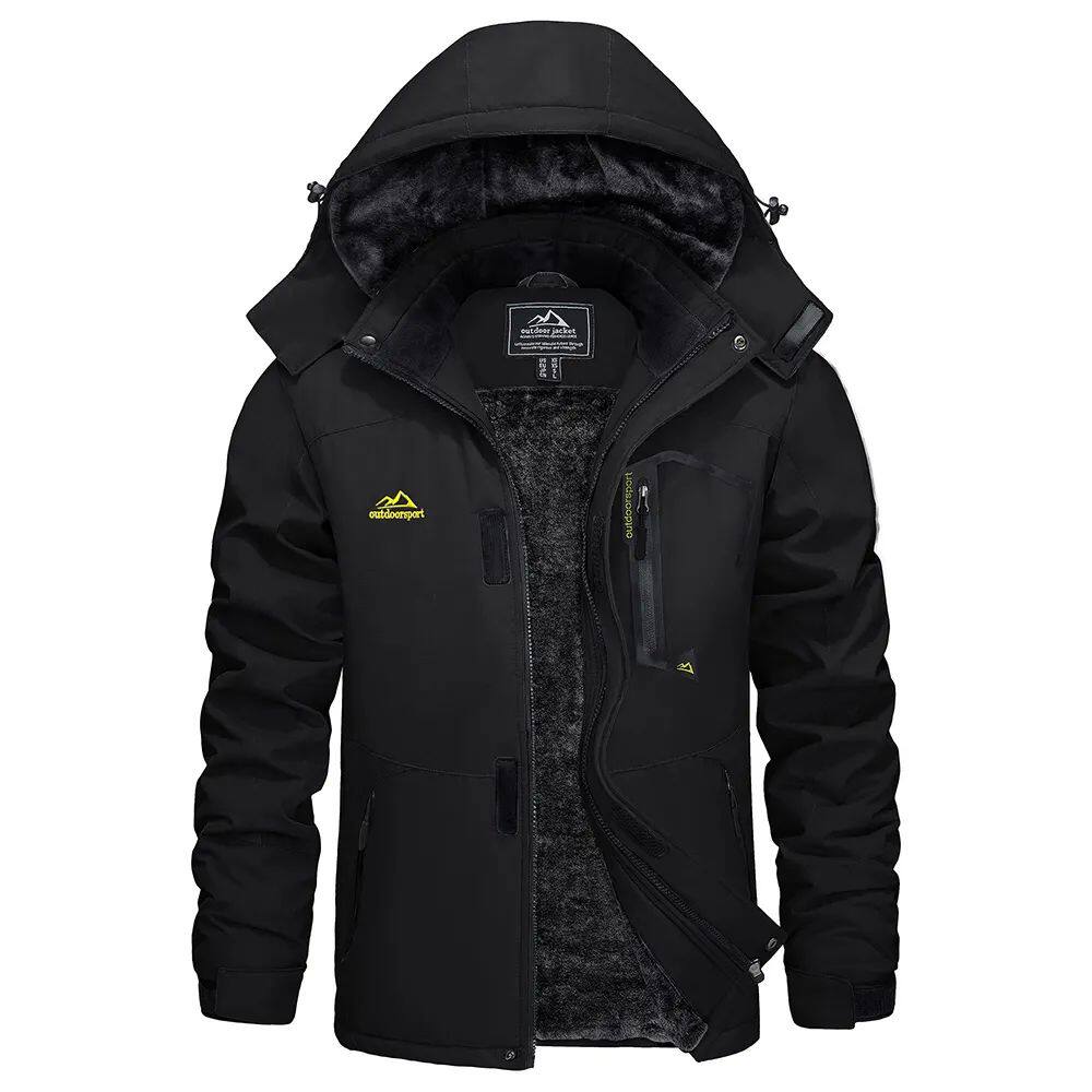 Men's Sleek Winter Jacket with Zip-Off Hood - 5 - London-stylehouse.com