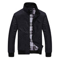 Men's Relaxed Fit Jacket with Zip and Stand Collar - 2 - London-stylehouse.com