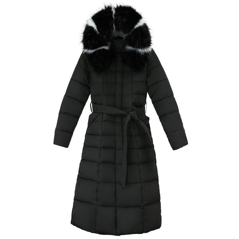 Ladies' Chic Slim-Fit Puffer Coat with Fur Trim - 6 - London-stylehouse.com