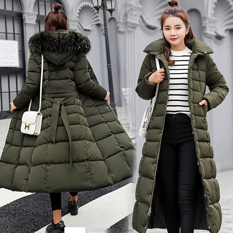 Ladies' Chic Slim-Fit Puffer Coat with Fur Trim - 8 - London-stylehouse.com