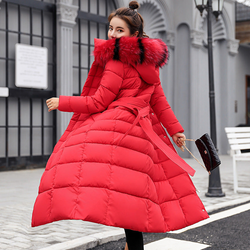 Ladies' Chic Slim-Fit Puffer Coat with Fur Trim - 11 - London-stylehouse.com