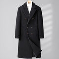Men's Elegant Double-Breasted Slim Coat with Functional Side Pockets - 1 - London-stylehouse.com