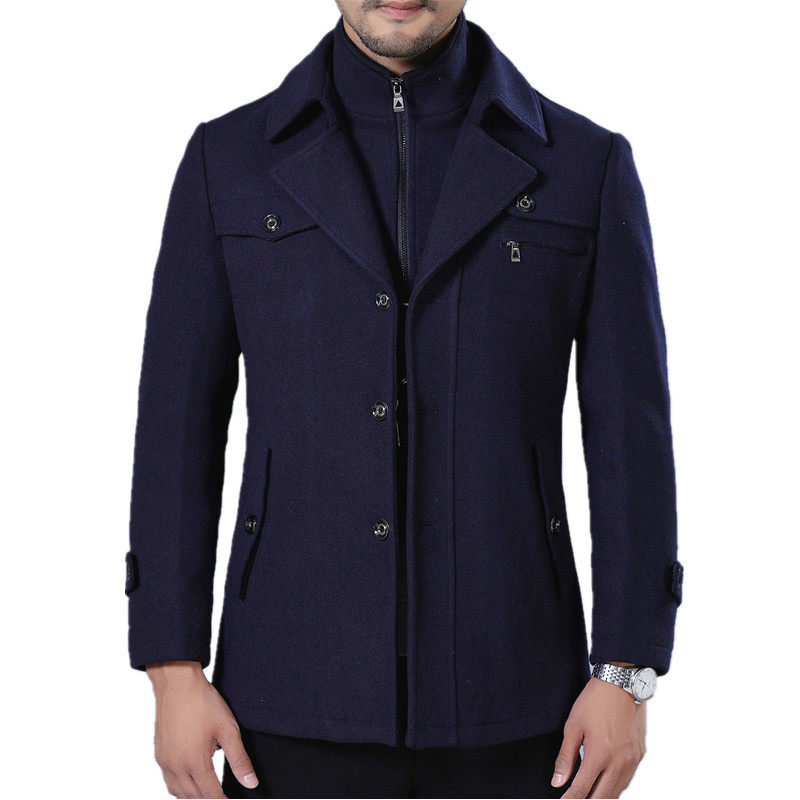 Men's Casual Double-Breasted Overcoat with Relaxed Tailoring - 5 - London-stylehouse.com