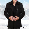 Men's Casual Double-Breasted Overcoat with Relaxed Tailoring - 6 - London-stylehouse.com